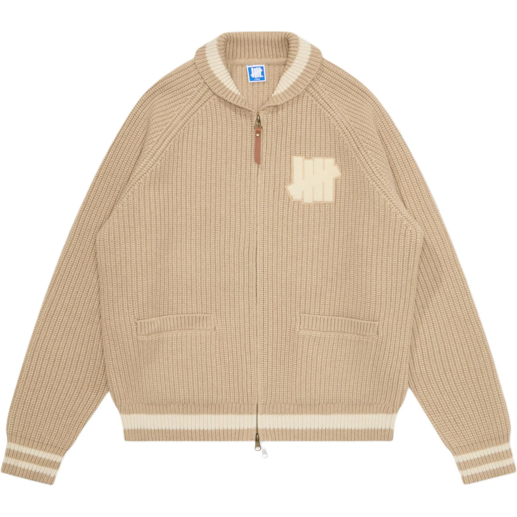 UNDEFEATED FW25 Striped Logo Knit Polo