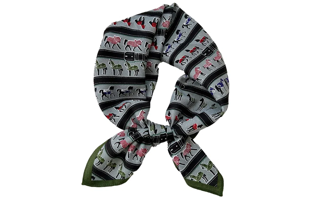 优幽兰 时尚百搭系脖高级感复古小方巾设计感小众老钱风领巾妈妈优雅气质减龄薄围巾衬衫西装包包装饰 丝巾 女款