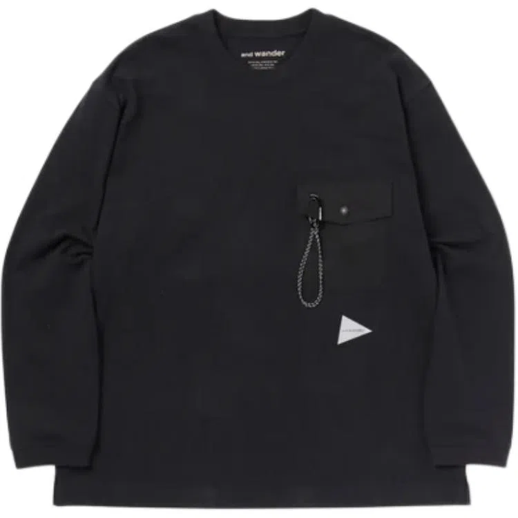 and wander FW25 heavy cotton pocket LS T T