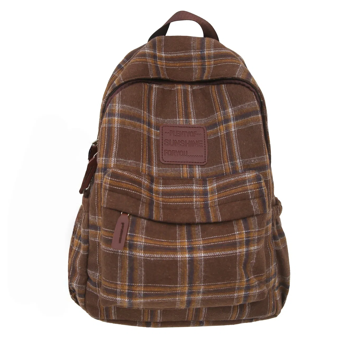 科物酷 书包复古格子大容量潮流高颜值初中高中大学生上课出游日常百搭 呢子 双肩包 男女同款情侣款 多色