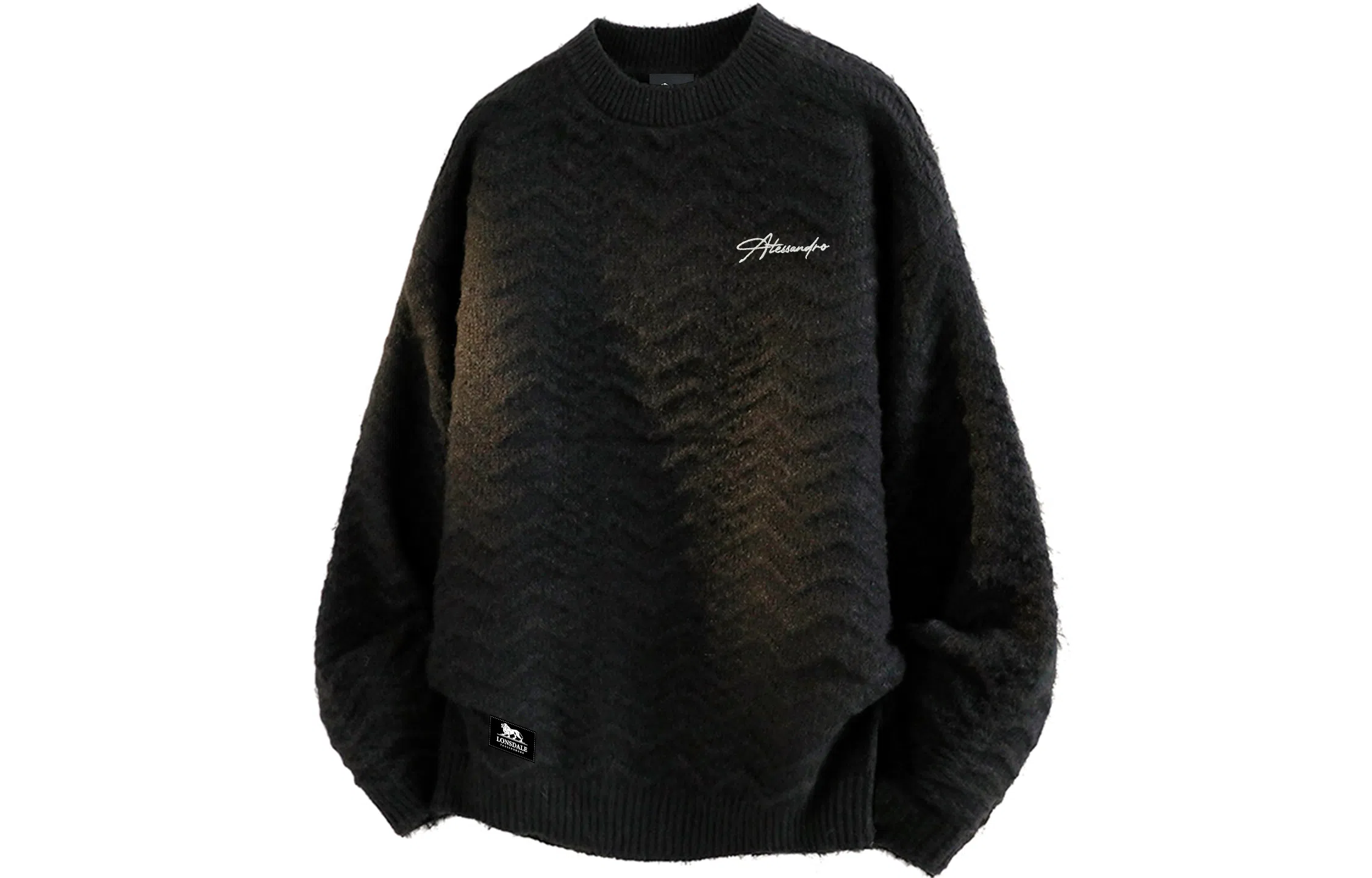 LONSDALE Embroidered Knit Sweater