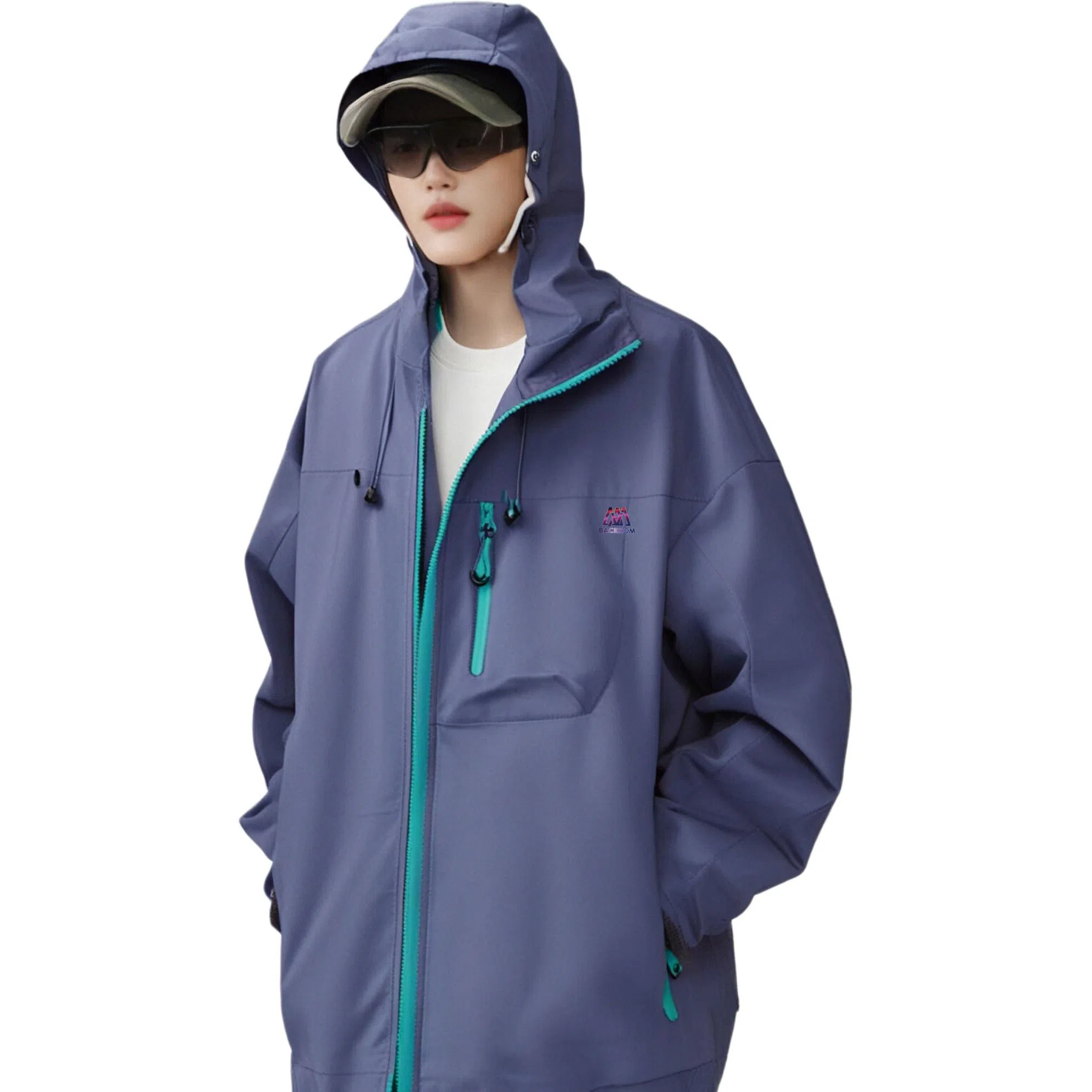 大卫贝肯  美式情侣款户外登山服潮休闲宽松日常百搭连帽  防水防风透气耐磨防泼水冲锋衣 男女同款