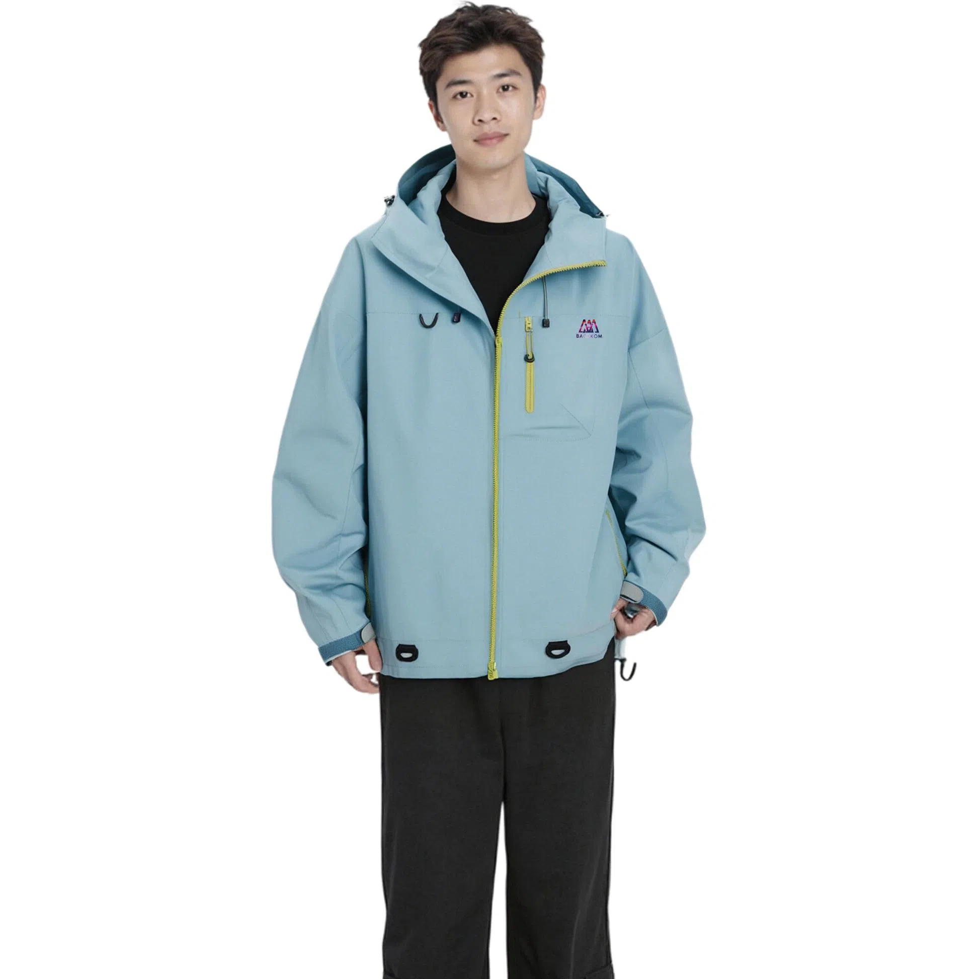 大卫贝肯  美式情侣款户外登山服潮休闲宽松日常百搭连帽  防水防风透气耐磨防泼水冲锋衣 男女同款