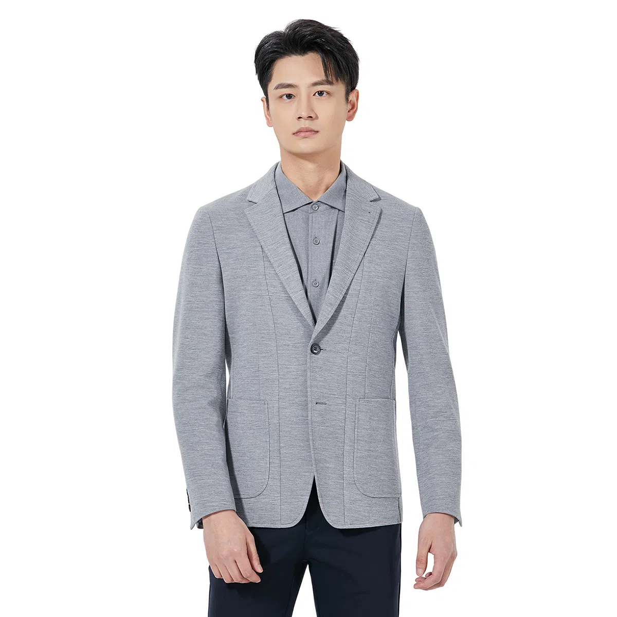 利郎 时尚都市质感简约百搭平驳领含绵羊毛商务休闲秋季西装 男款