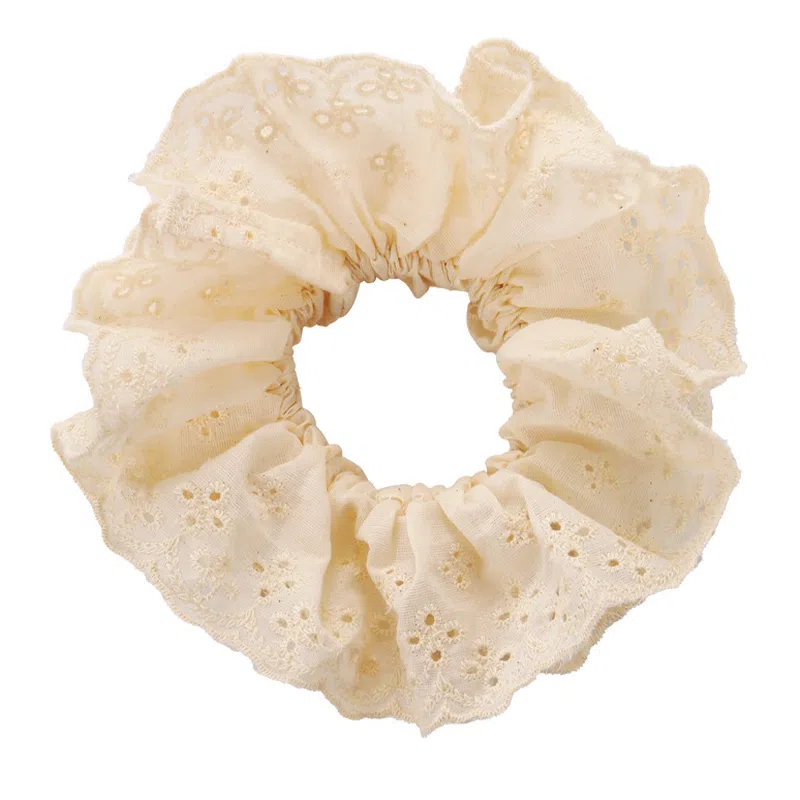 千桐 甜美慵懒风波点大肠发绳韩系大号头花高级感方巾皮筋扎发饰 布艺 发圈/头绳 女款