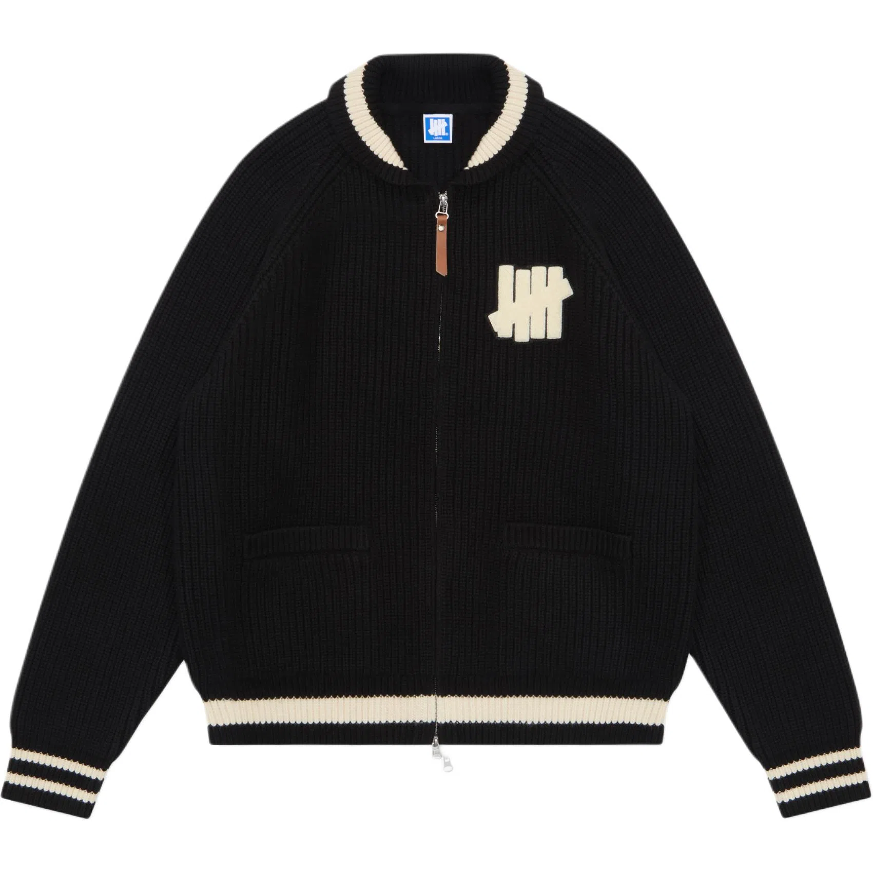 UNDEFEATED FW25 Striped Logo Knit Polo