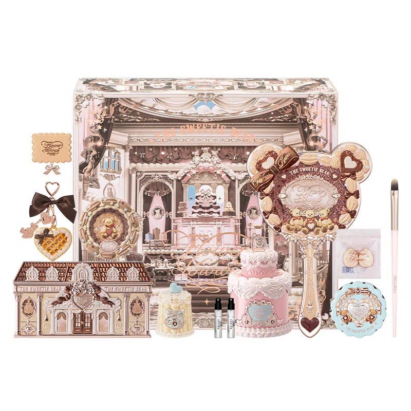 花知晓 甜心小熊系列彩妆套装礼盒 哑光清透自然