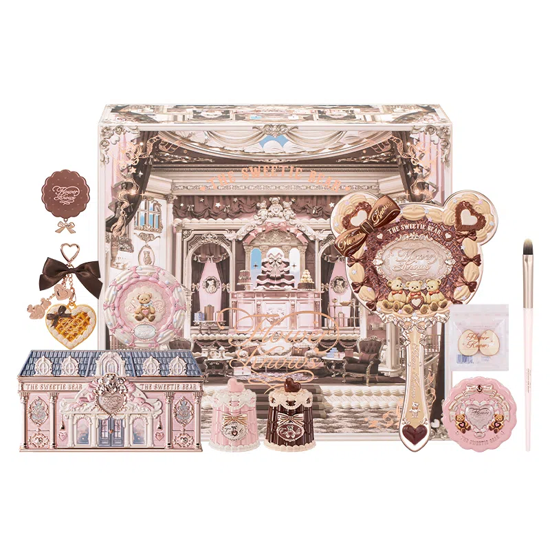 花知晓 甜心小熊系列彩妆套装礼盒 哑光清透自然