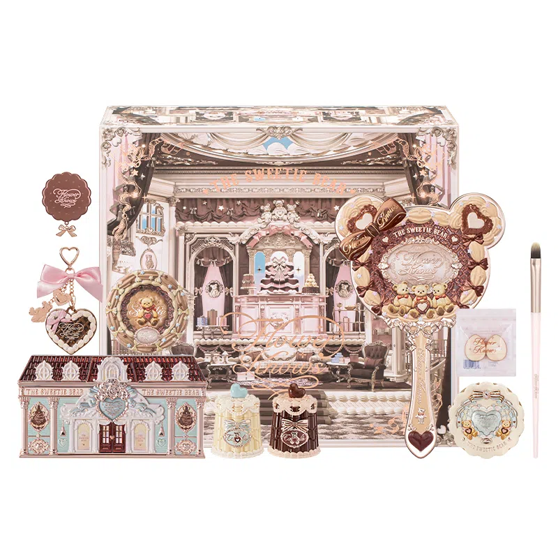 花知晓 甜心小熊系列彩妆套装礼盒 哑光清透自然