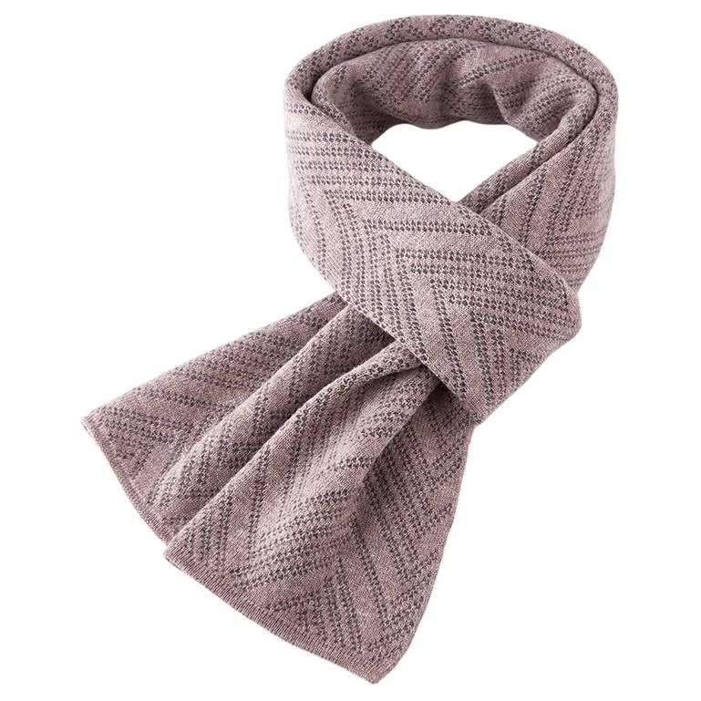 玖纪 纯羊毛加厚保暖纯色 绒线围巾 男款 礼盒装