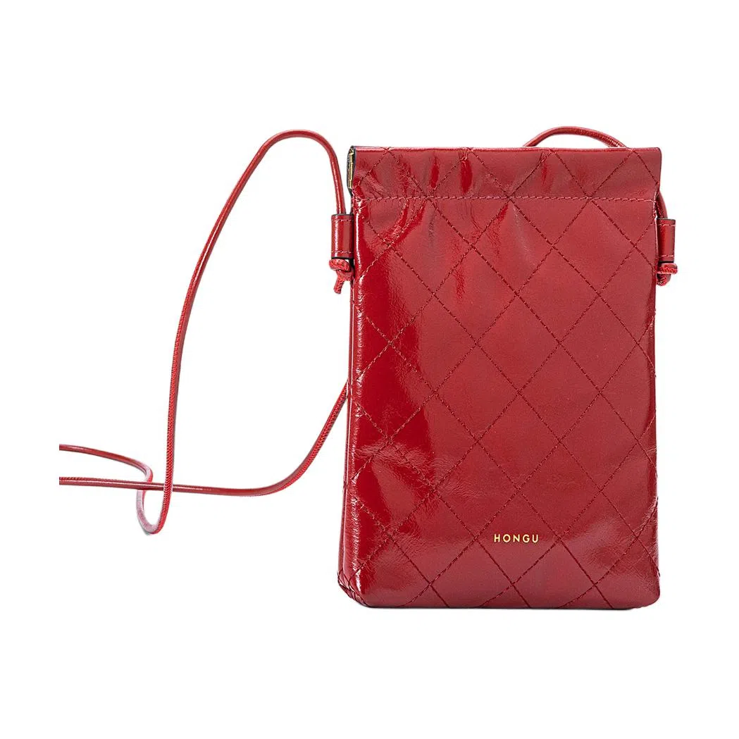HONGU Quilted Leather Phone Bag