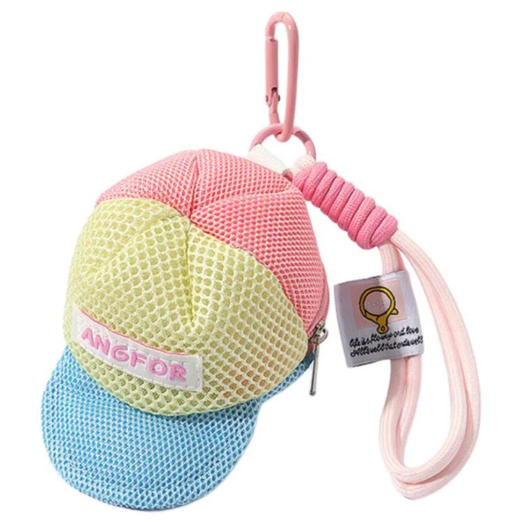 心水好物 多巴胺色网袋出行收纳包零钱硬币钱袋耳机包钥匙扣 涤纶 挂件 男女同款情侣款