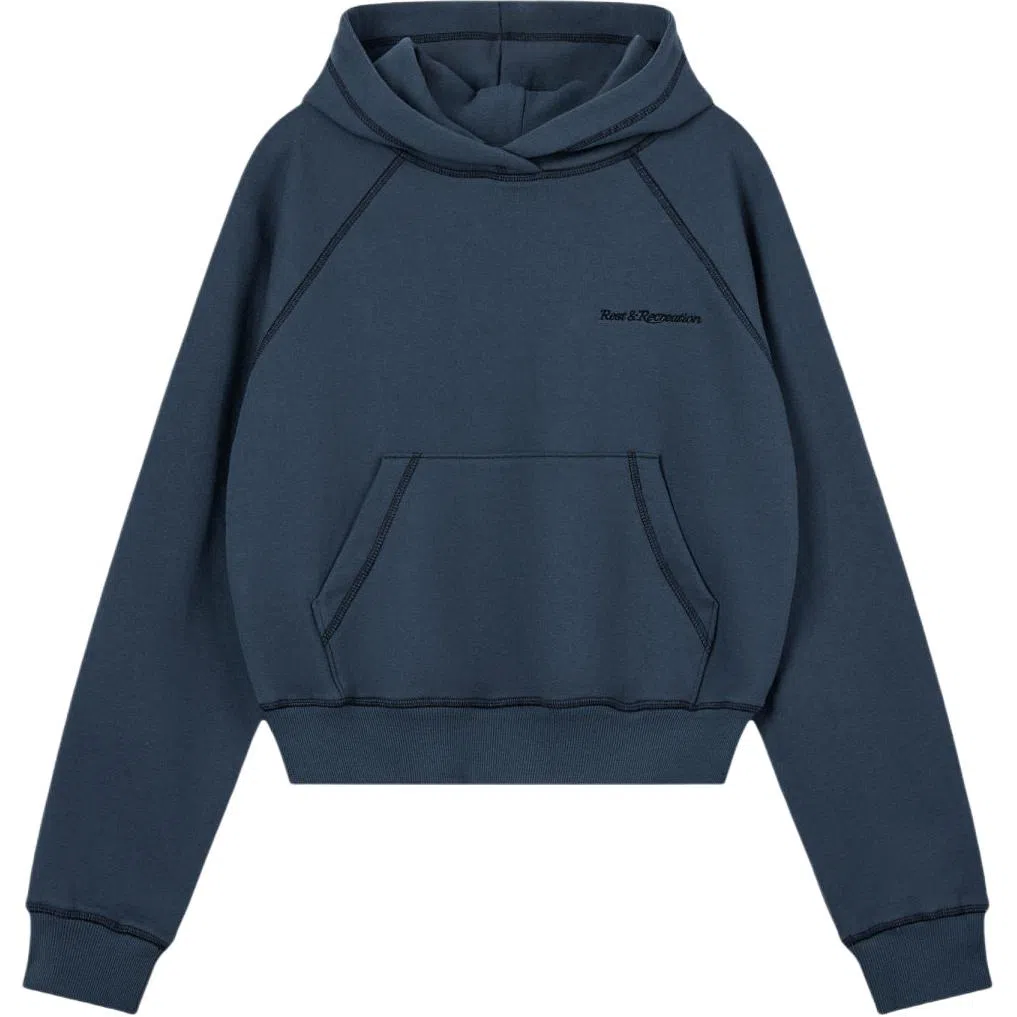 RestRecreation FW25 ZIG ZAG STITCH CROPPED HOOD