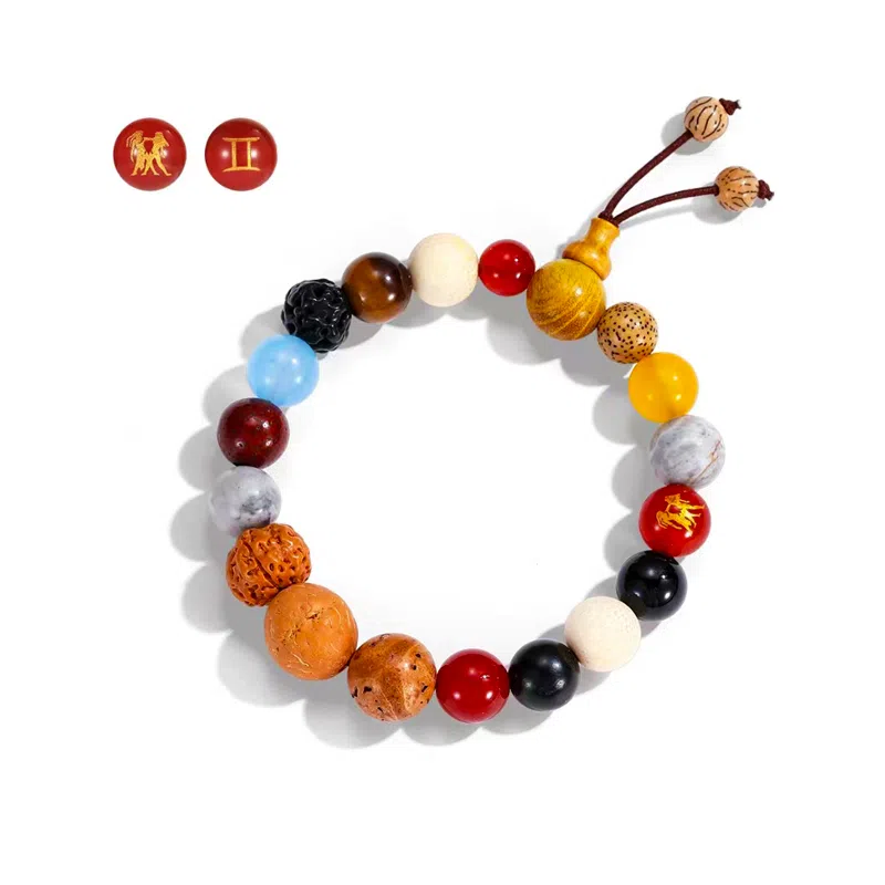 彗时 灵隐寺十八籽国风新中式锦鲤考试考试上岸佛珠招财纳福复古国潮香灰六字箴言转运珠 菩提子/菩提籽 手串 男女同款情侣款