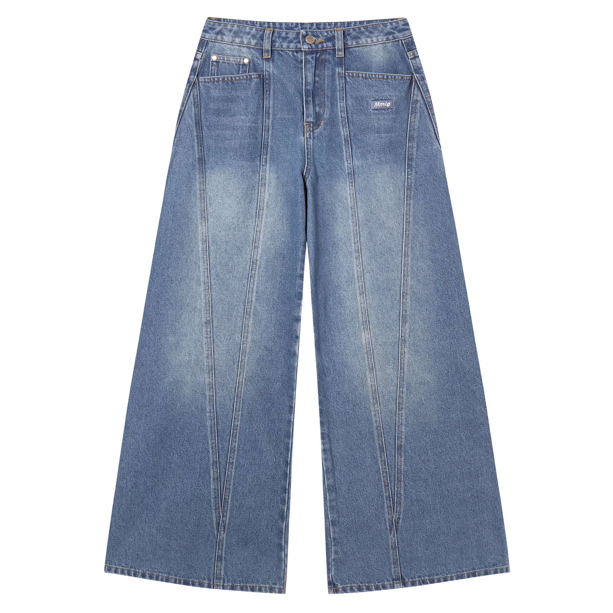 Mmlg Washed Wide Leg Jeans