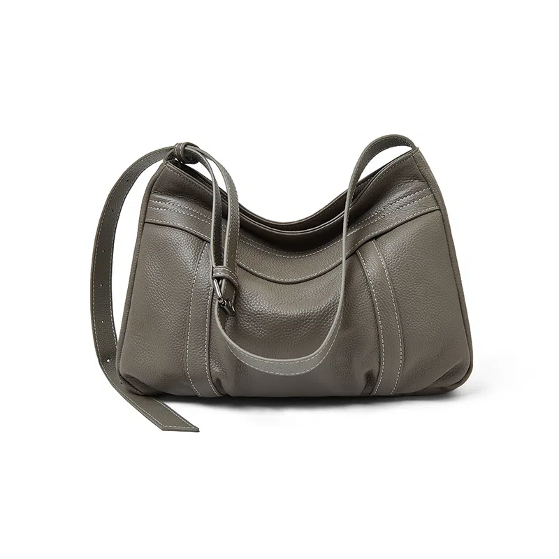 老人头 时尚百搭经典简约纯色高级质感日常通勤休闲百搭斜挎包 头层牛皮 单肩包 女款 多色