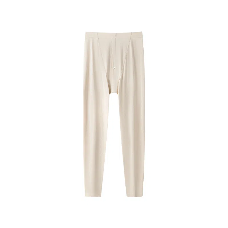 贴身领域 单条青少年纯棉秋裤男士春秋季初高中学生单件全棉毛线裤防寒打底裤抗寒贴身舒适柔软简约保暖裤 男款