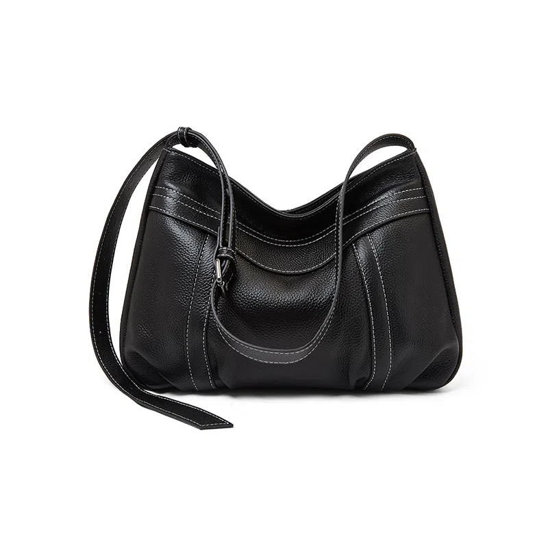 老人头 时尚百搭经典简约纯色高级质感日常通勤休闲百搭斜挎包 头层牛皮 单肩包 女款 多色