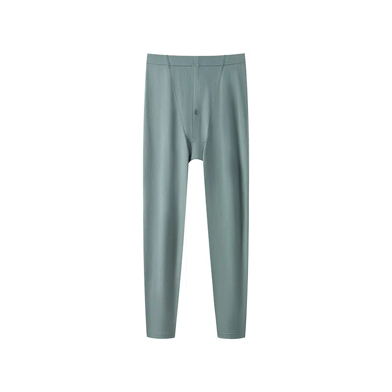 贴身领域 单条青少年纯棉秋裤男士春秋季初高中学生单件全棉毛线裤防寒打底裤抗寒贴身舒适柔软简约保暖裤 男款