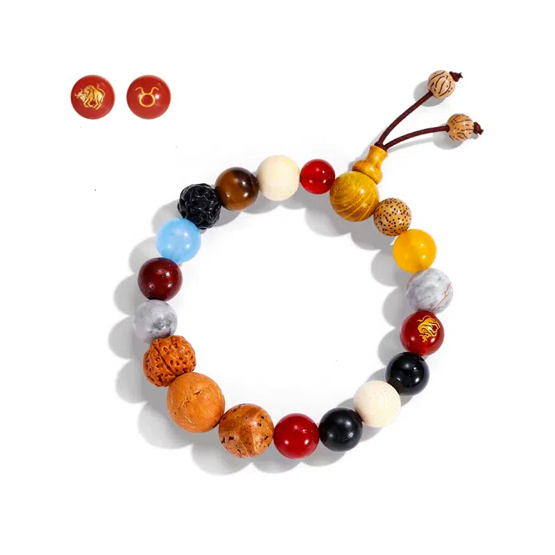 彗时 灵隐寺十八籽国风新中式锦鲤考试考试上岸佛珠招财纳福复古国潮香灰六字箴言转运珠 菩提子/菩提籽 手串 男女同款情侣款