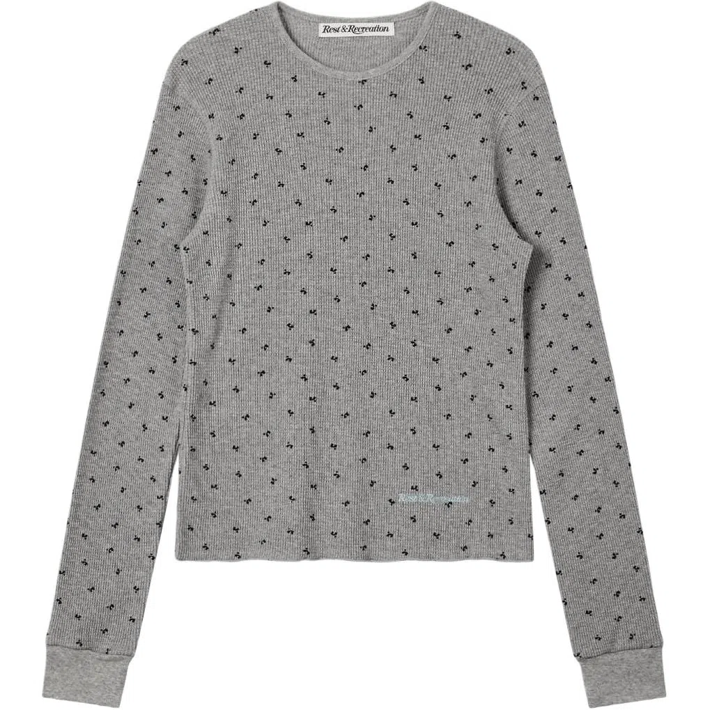RestRecreation LOGO PATTERN WAFFLE TOP FW25T