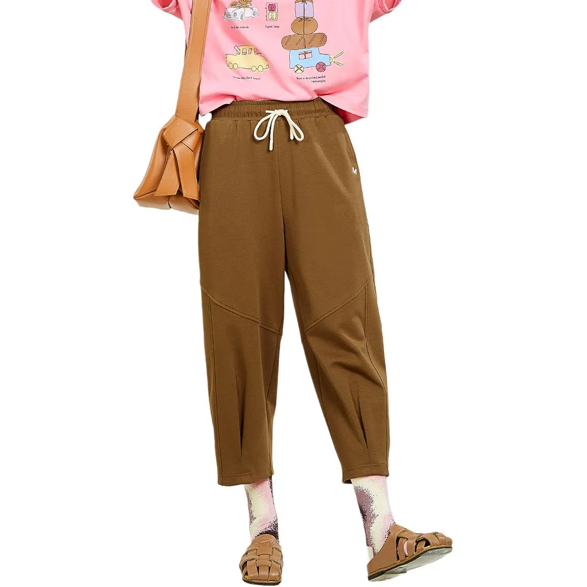 木果果木 藏肉松紧腰小个子宽松休闲裤 女款