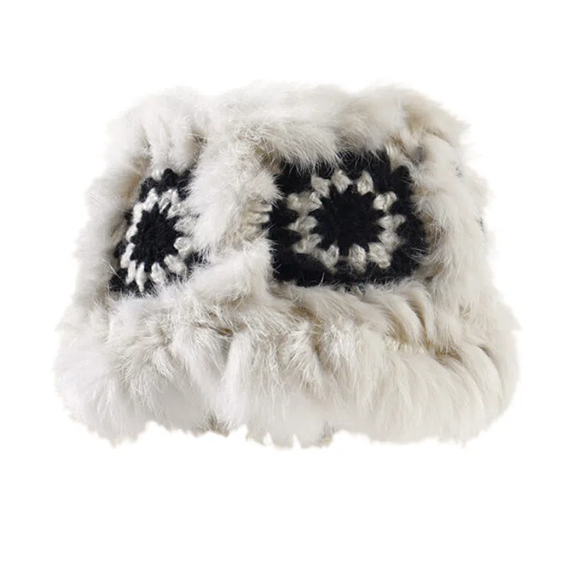 YALMY Lucky Rabbit Fur Bucket Hat