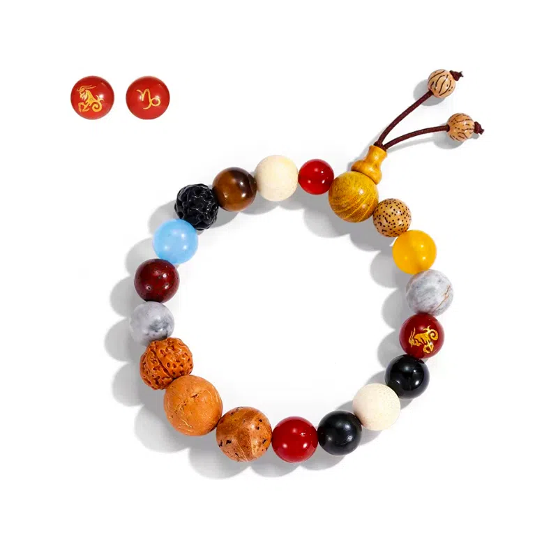 彗时 灵隐寺十八籽国风新中式锦鲤考试考试上岸佛珠招财纳福复古国潮香灰六字箴言转运珠 菩提子/菩提籽 手串 男女同款情侣款