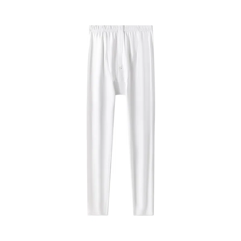 贴身领域 单条青少年纯棉秋裤男士春秋季初高中学生单件全棉毛线裤防寒打底裤抗寒贴身舒适柔软简约保暖裤 男款