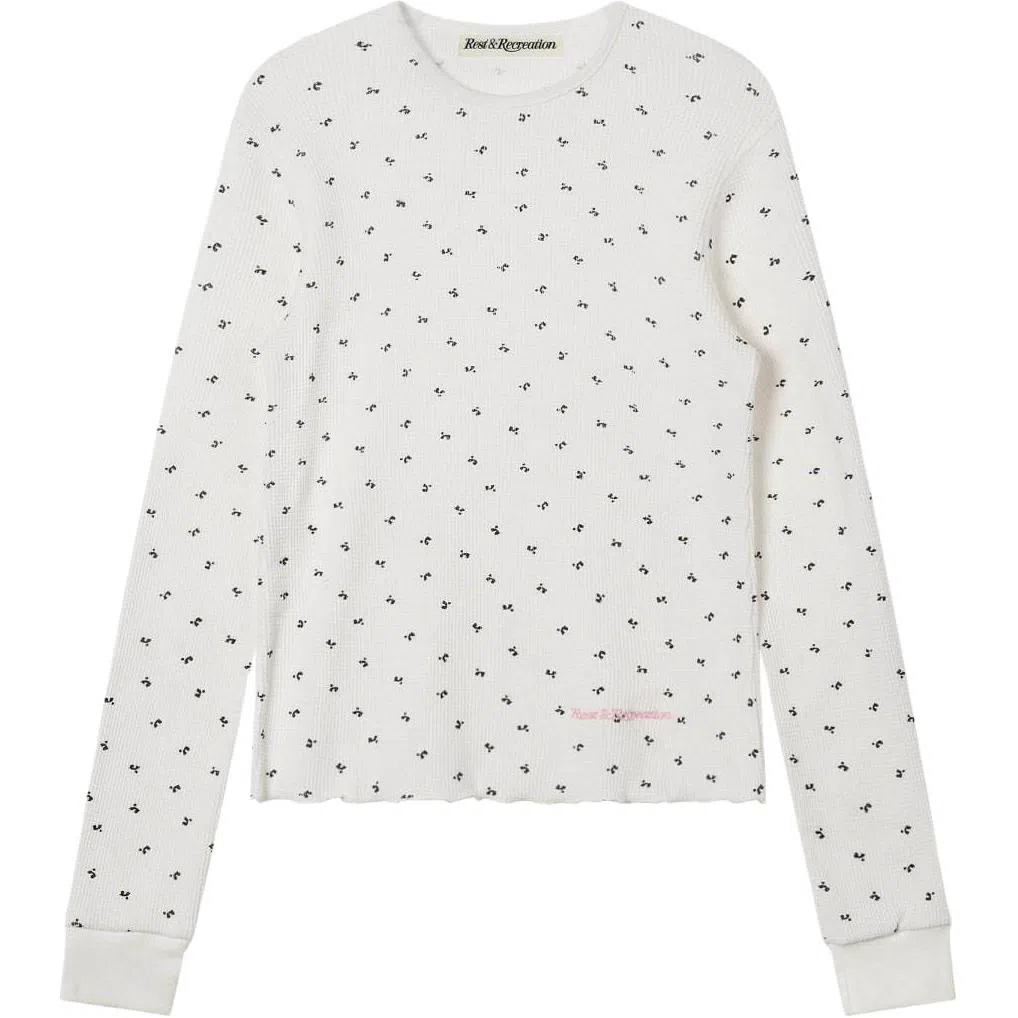 RestRecreation LOGO PATTERN WAFFLE TOP FW25T