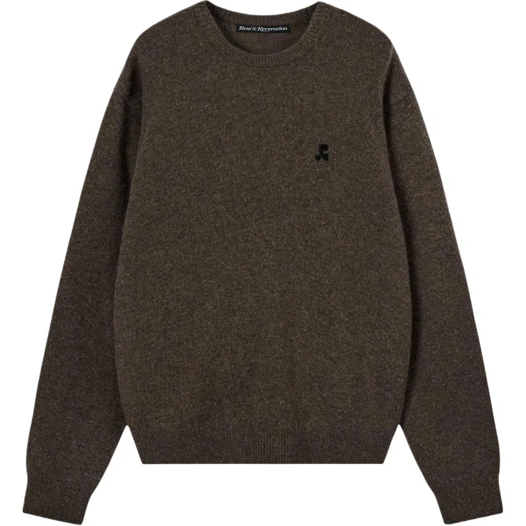 RestRecreation FW25 LOGO CREW NECK SWEATER