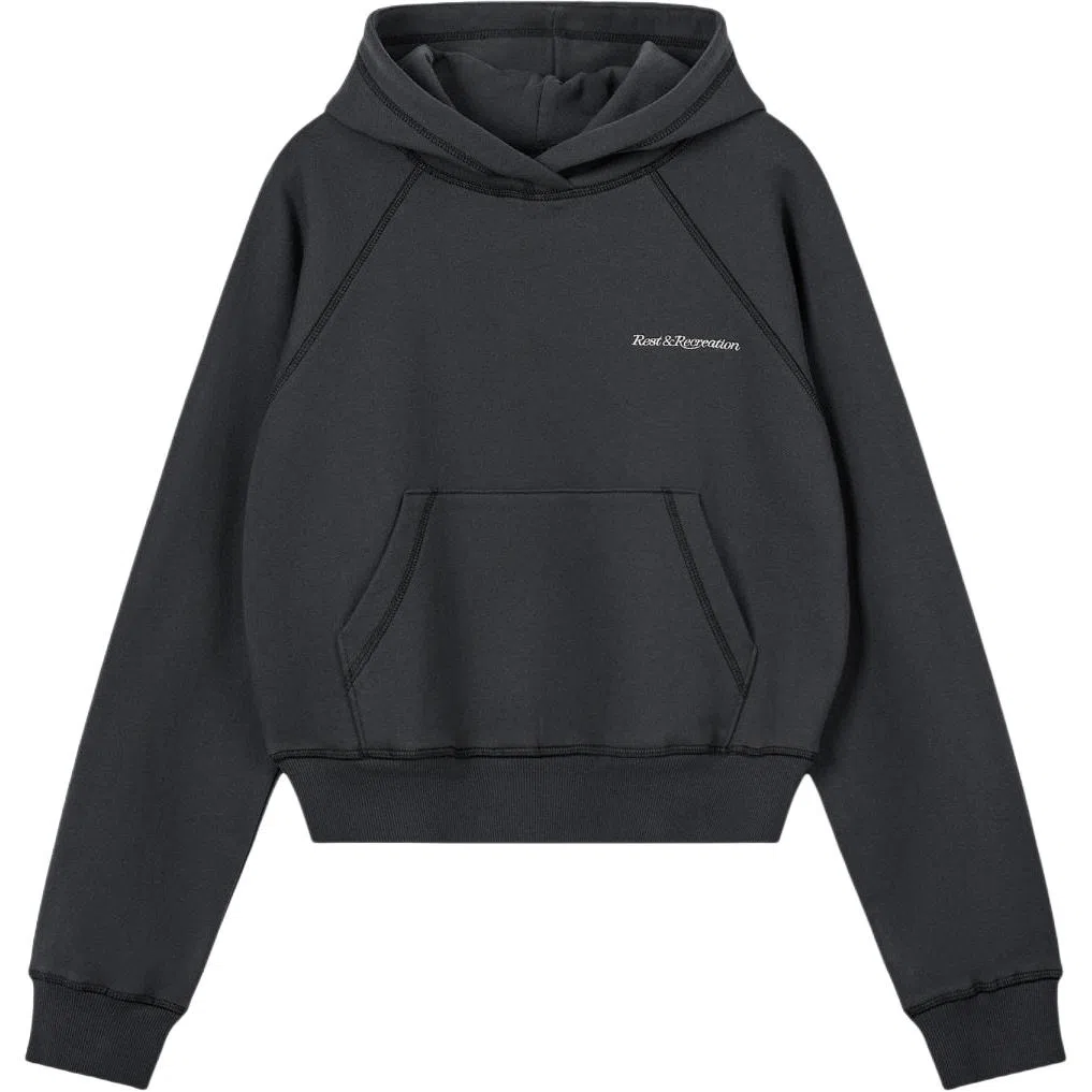 RestRecreation FW25 ZIG ZAG STITCH CROPPED HOOD