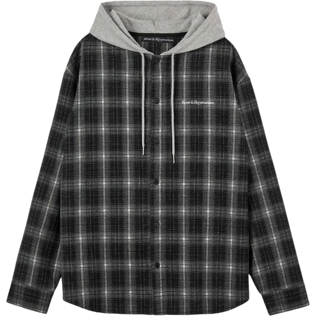 RestRecreation FW25 CHECK HOOD SHIRTS