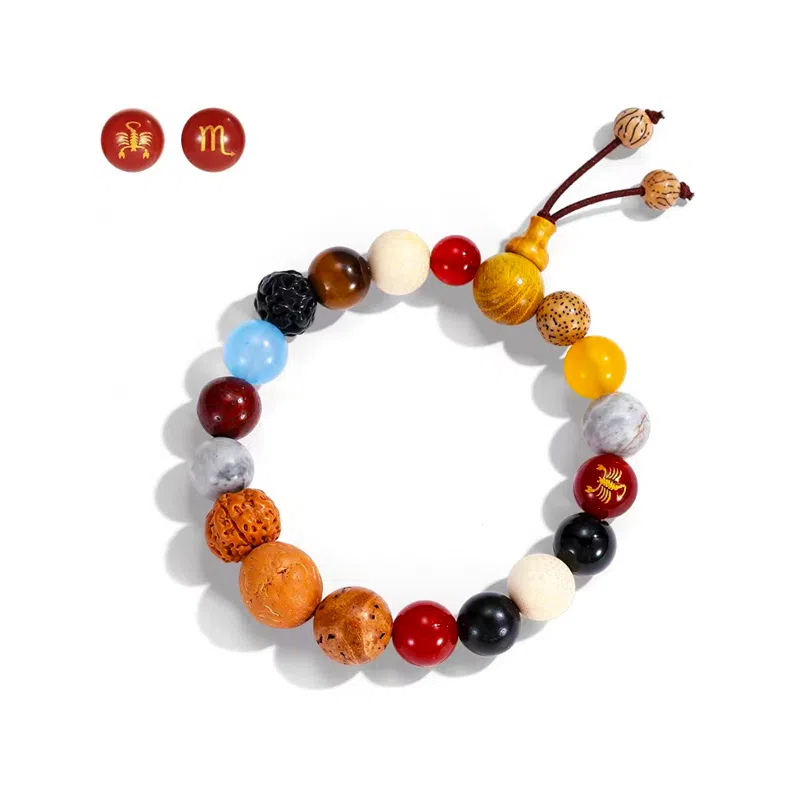 彗时 灵隐寺十八籽国风新中式锦鲤考试考试上岸佛珠招财纳福复古国潮香灰六字箴言转运珠 菩提子/菩提籽 手串 男女同款情侣款