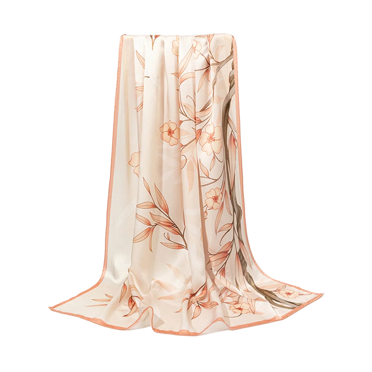 一米画纱 轻奢古典清新国风优雅印花奢靡系列气质旗袍 桑蚕丝 丝巾 女款