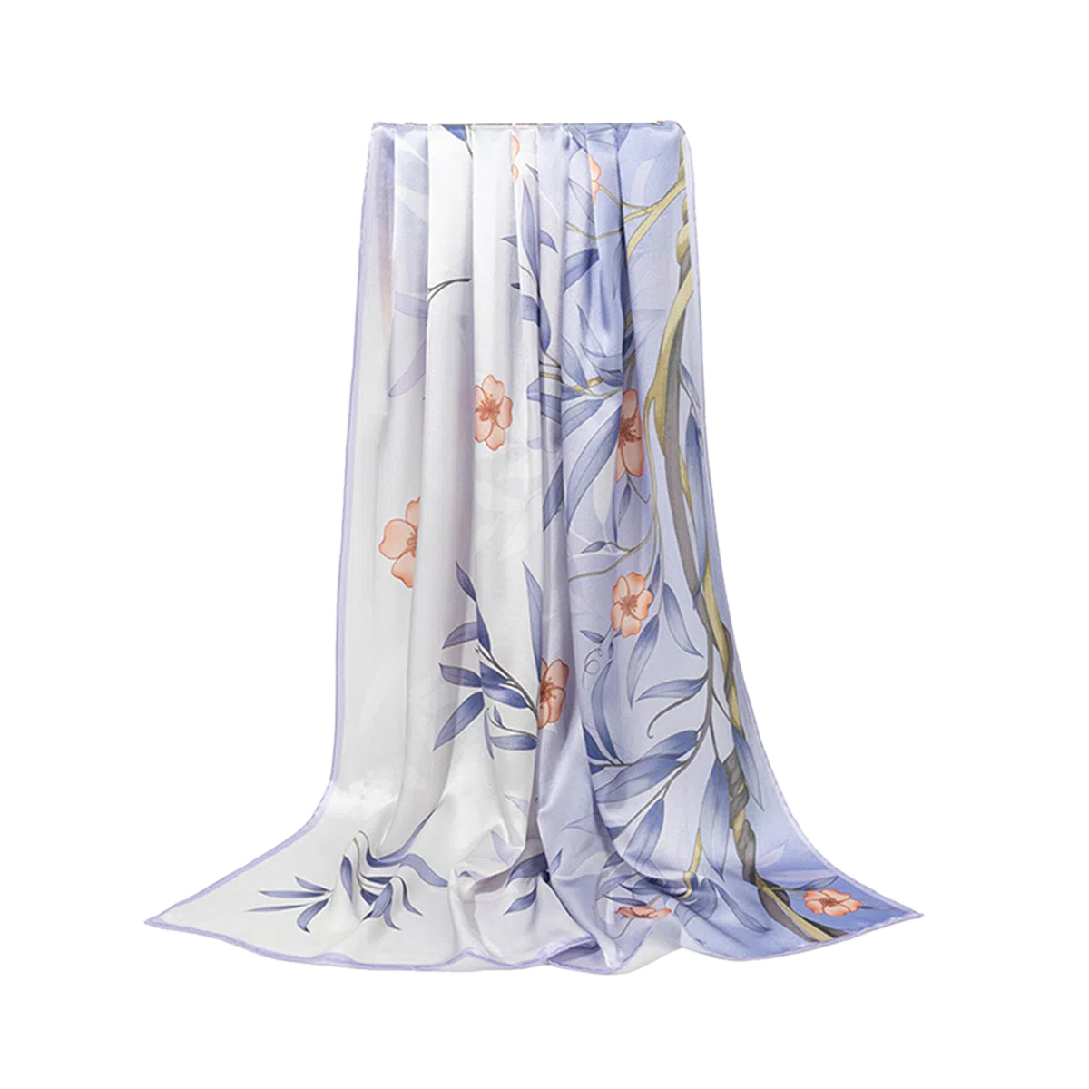 一米画纱 轻奢古典清新国风优雅印花奢靡系列气质旗袍 桑蚕丝 丝巾 女款