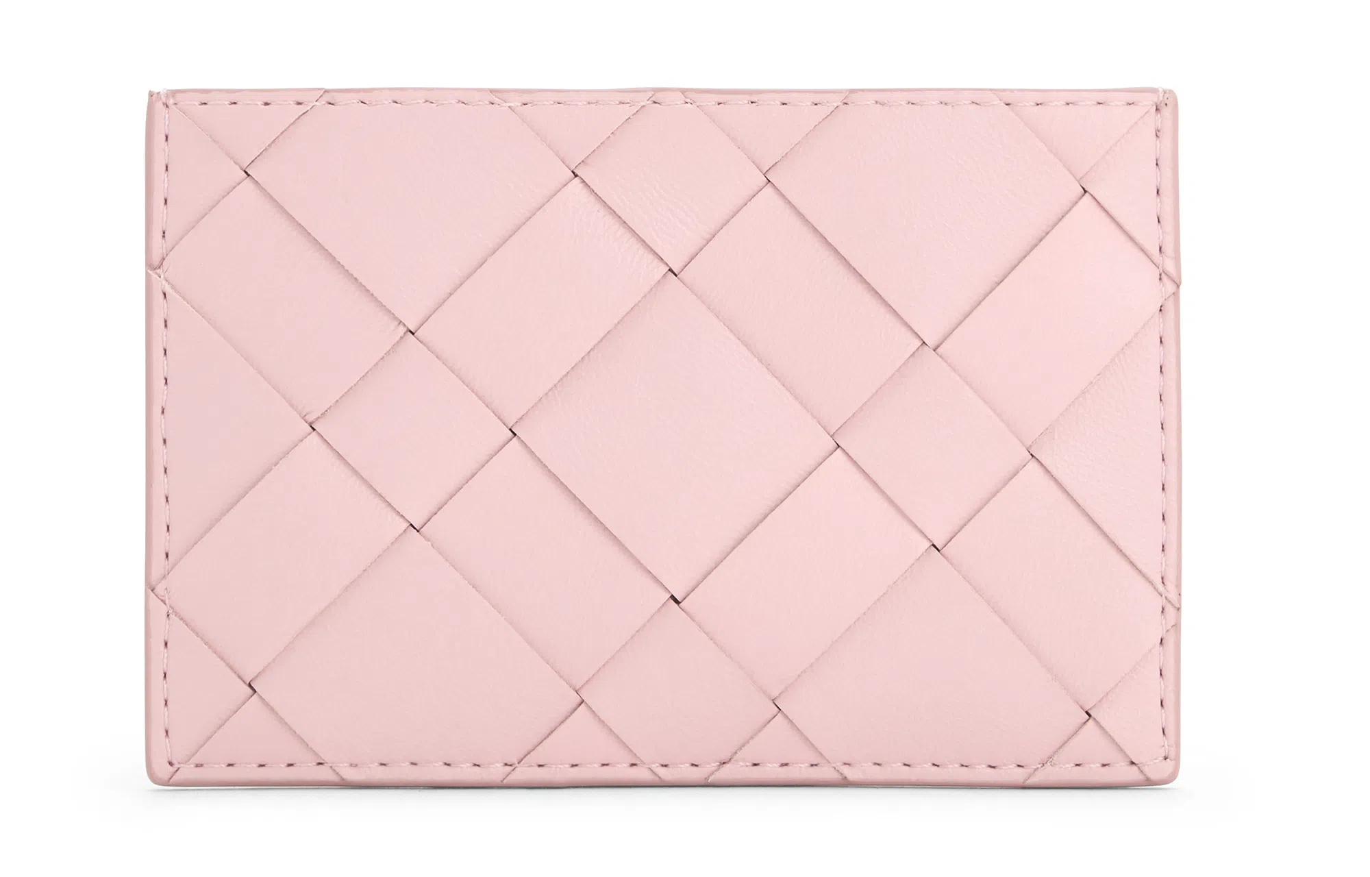 CHARLES&KEITH Soft Woven Card Holder Cotton Candy Pink Black