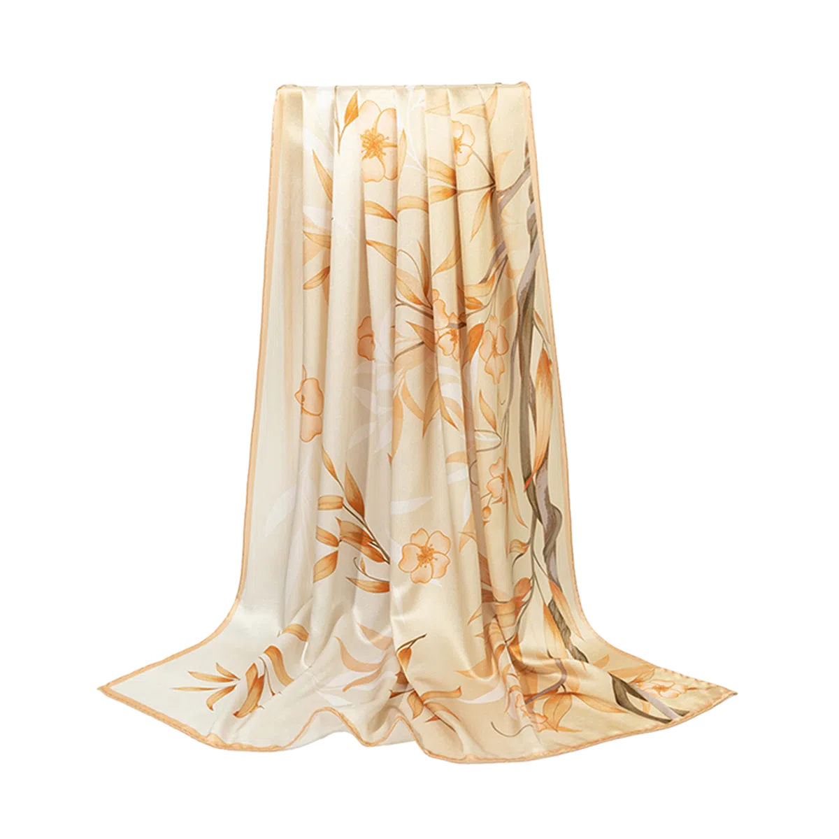 一米画纱 轻奢古典清新国风优雅印花奢靡系列气质旗袍 桑蚕丝 丝巾 女款