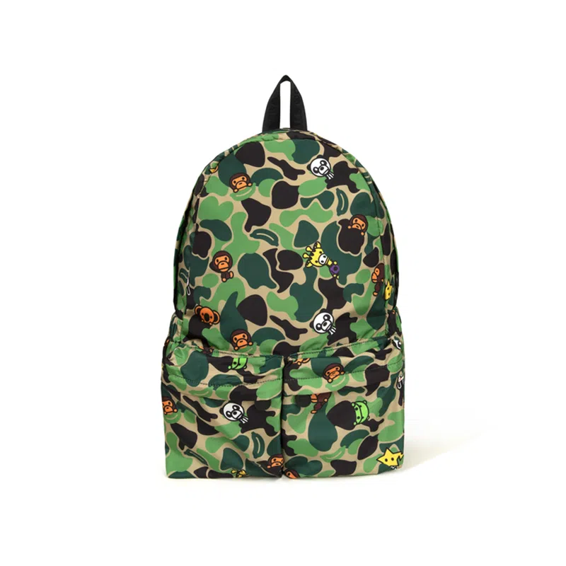 A Bathing Ape Baby Milo Backpack Green Camouflage
