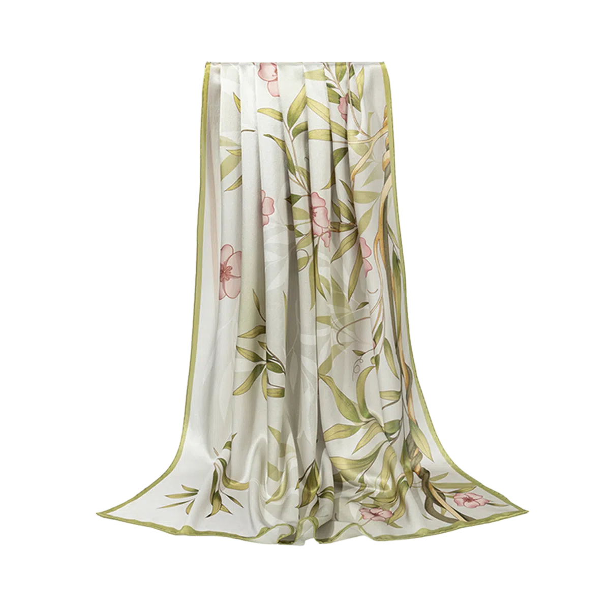 一米画纱 轻奢古典清新国风优雅印花奢靡系列气质旗袍 桑蚕丝 丝巾 女款