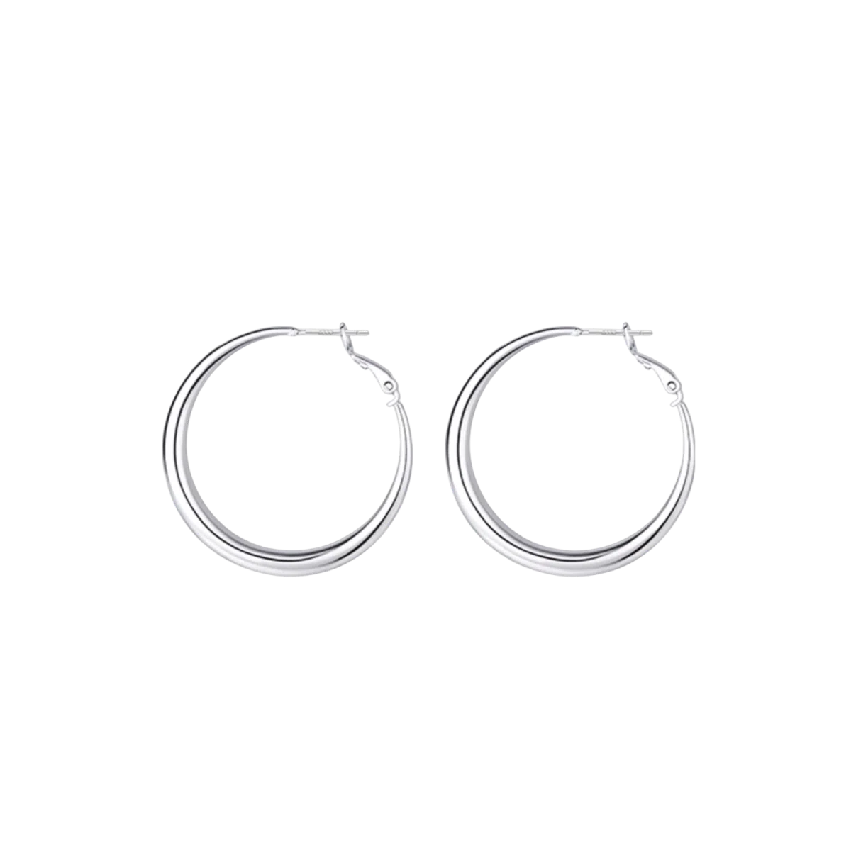 【999足银】 色菲尔 韩式大圈 千禧辣妹个性独特复古简约经典小众设计潮酷街头时尚通勤日常显脸小百搭养耳 纯银 耳环 女款