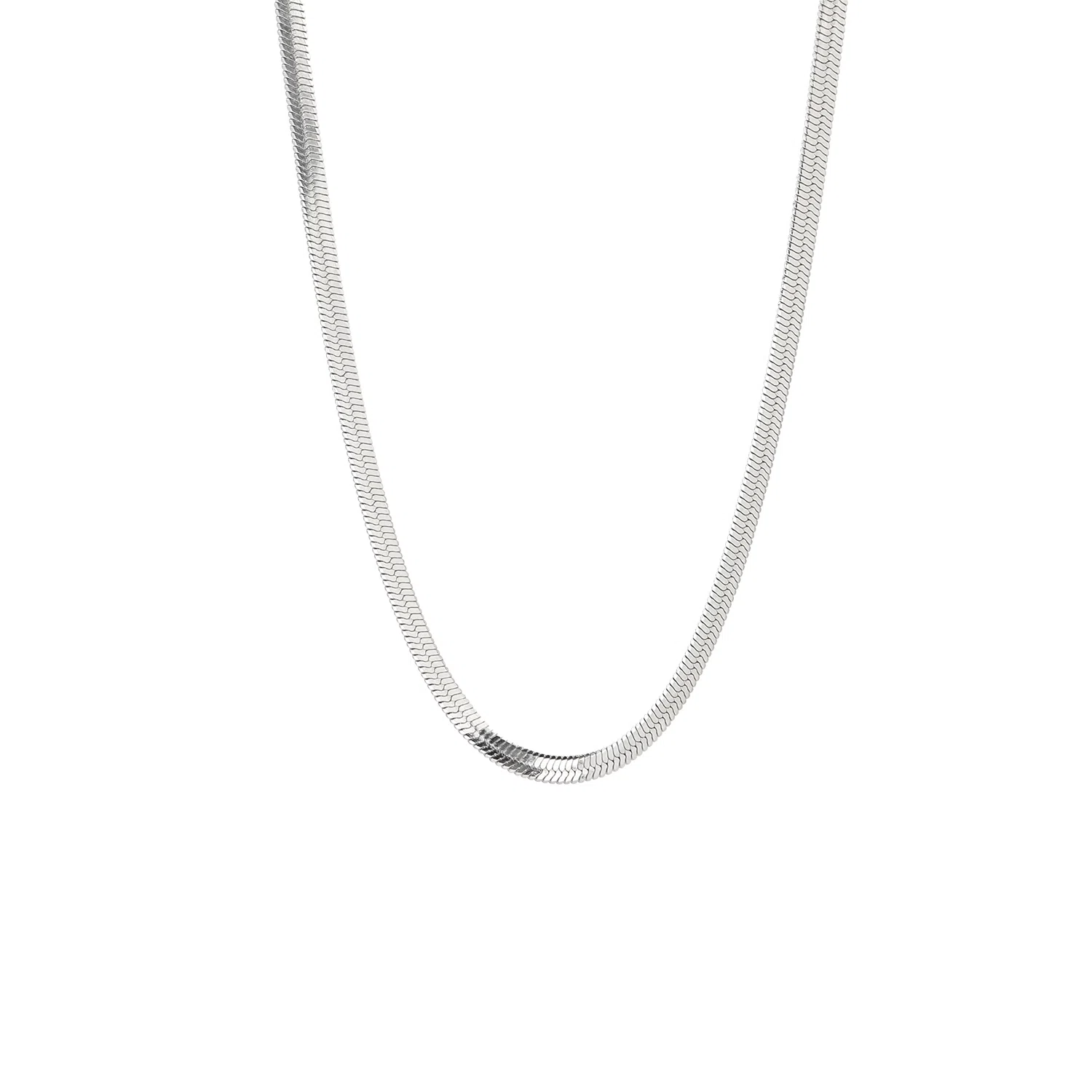 cooraree Blade Cuban Chain Necklace Silver