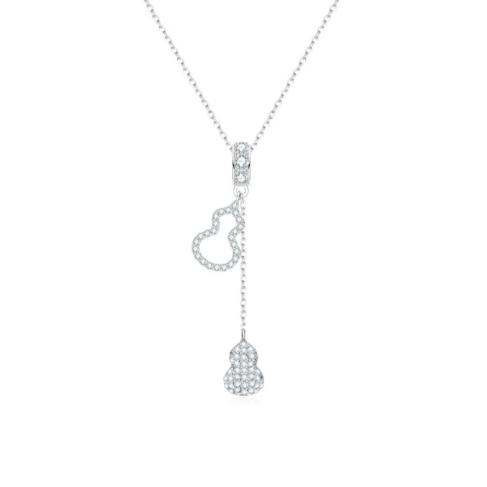 【S925纯银 福气满满】 七七银饰 葫芦 高颜值新中式镂空流苏葫芦 复古国风设计 福禄双全平安纳福 时尚小众优雅精致百搭  银 项链 女款