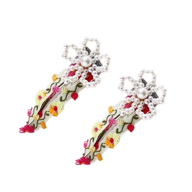 蒙妮 春日繁华珍珠头饰 合金 布艺 发夹 男女同款情侣款