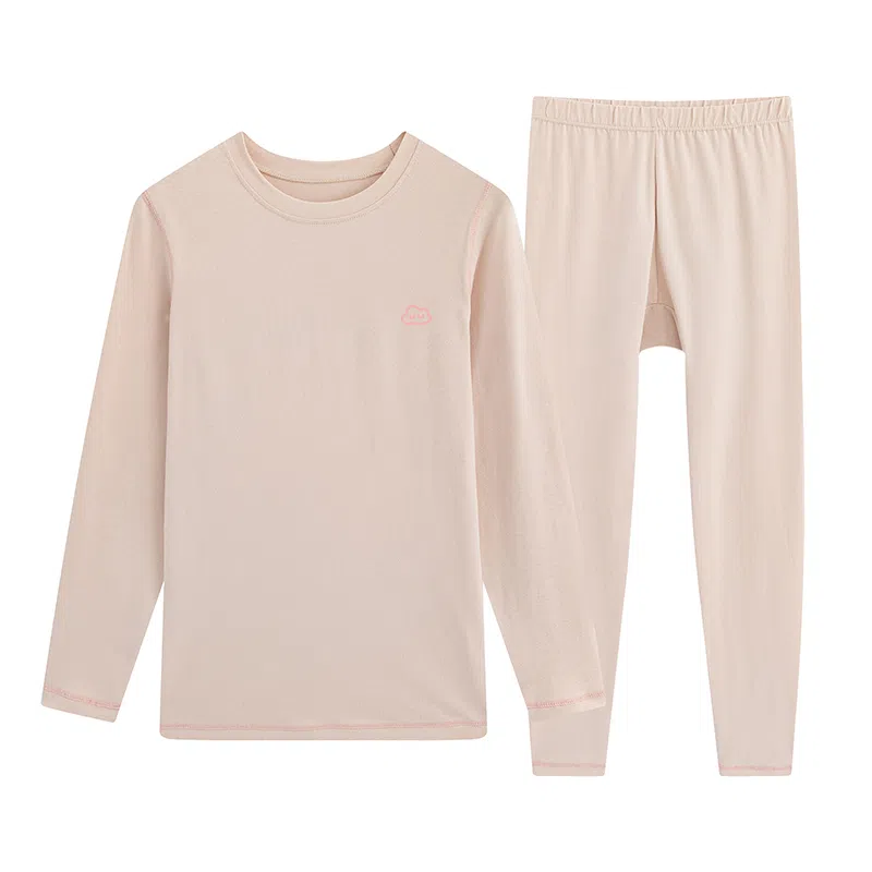 贴身领域 圆领舒适长袖长裤保暖套装 女款