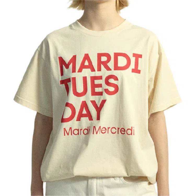 MARDI MERCREDI TSHIRT DU MARDI_BUTTER RED FW25T