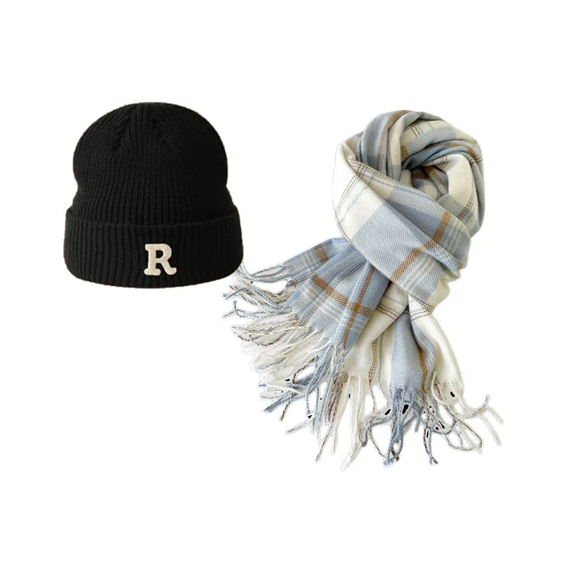 Cgediao Plaid Scarf Set