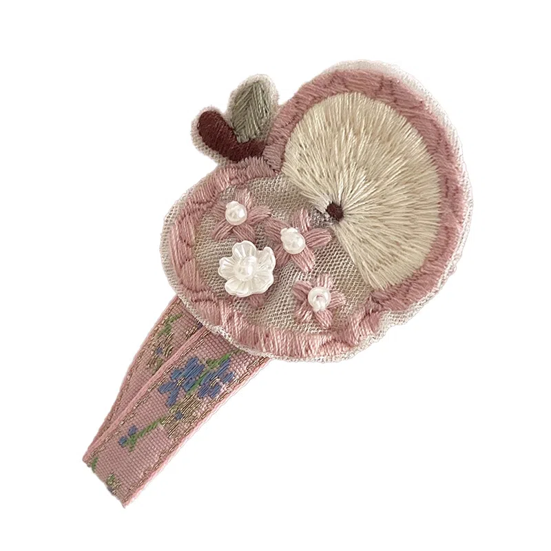 蒙妮 卡通国风刺绣水果发饰 布艺 发夹 男女同款情侣款