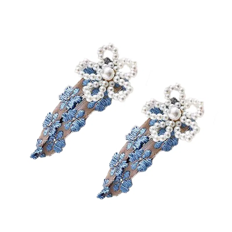 蒙妮 春日繁华珍珠头饰 合金 布艺 发夹 男女同款情侣款