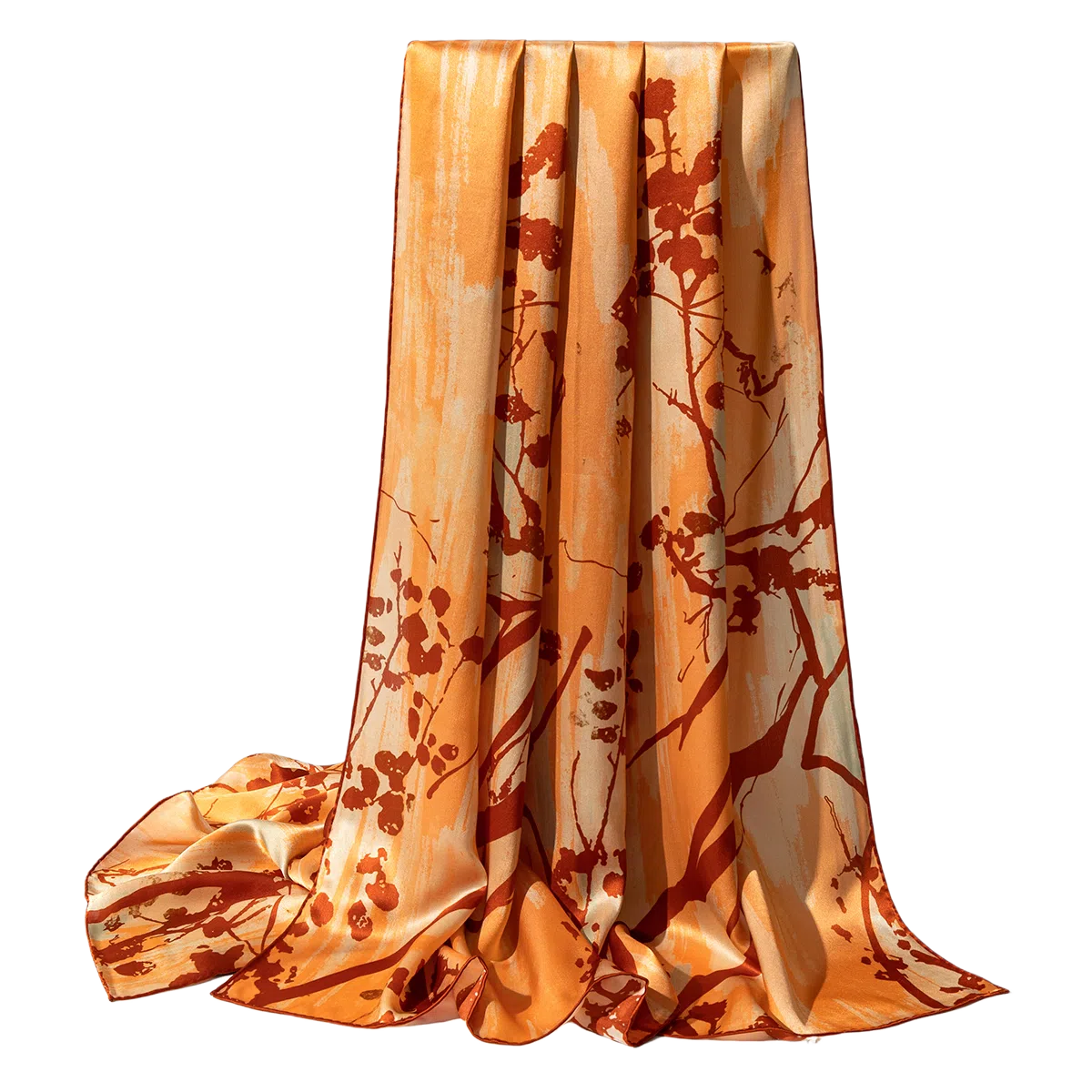 一米画纱 轻奢古典清新国风优雅印花奢靡系列气质旗袍 桑蚕丝 丝巾 女款